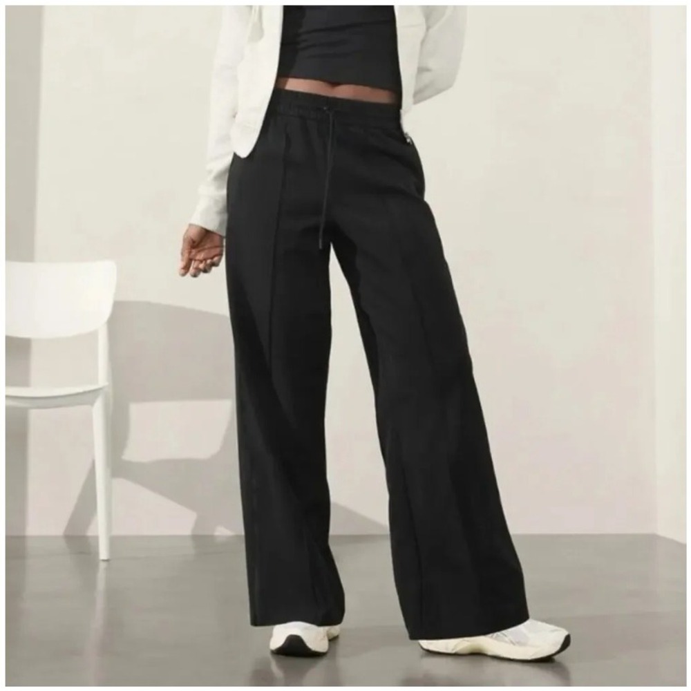 Athleta Womens Black Endeavor High Rise Relaxed Wide Leg Oversized Pants